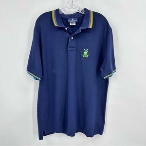 Psycho Bunny Camberwell Pima Cotton Polo Shirt Navy Size XL